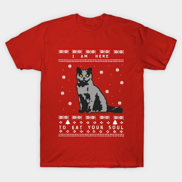 i am here to eat your soul - ugly christmas sweater T-Shirt by FandomizedRose